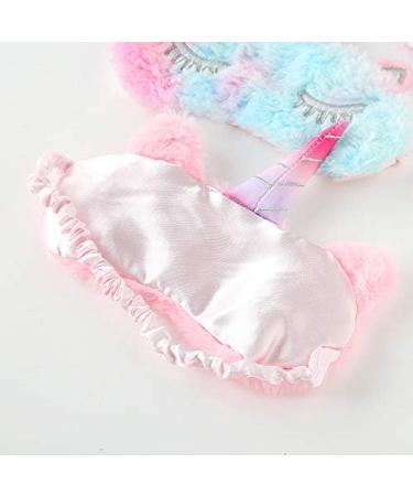 2 Pcs Kids Sleep Mask Shinywear Cat Sleeping Mask Unicorn Eye Mask for Girls Boys Women Cute Sleep Mask Soft Plush Blindfold Eye Mask Covers for Sleep Colorful Cat and Unicorn 2 Pack - Buy Online on GoSupps.com