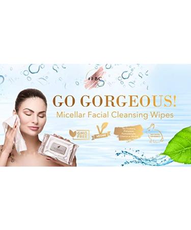 Fast Beauty Co Go Gorgeous Micellar Facial Makeup Remover Wipes - 30 Count (Alcohol-Free) - Buy Online on GoSupps.com