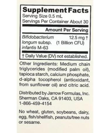 Jarrow Formulas Jarro-Dophilus Infant Probiotic Drops Specially Formulated for Babies - 15 ml - Digestive & Immune Support - Buy Online on GoSupps.com