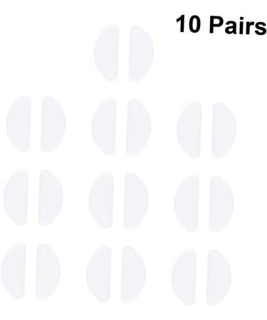 Gleavi 20 Pairs Self-Adhesive Silicone Nose Pads for Glasses - Anti-Slip Soft Nasal Pads Repair Set (White 1x2pcs) - Buy Online on GoSupps.com