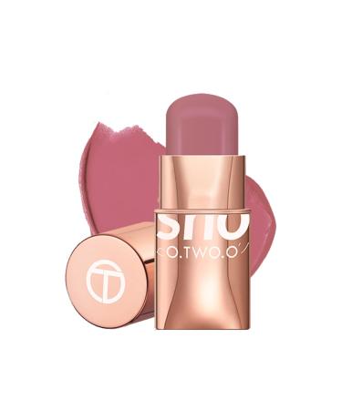6 Colors Lipstick Glow Colour Bounce Blush Stick 3-In-1 Tint Buildable Waterproof Lightweight Blush Stick Cream Blends Perfectly Onto Skin Dainty For Eyes Lips & Cheeks Versatile Use (#06 Doting)