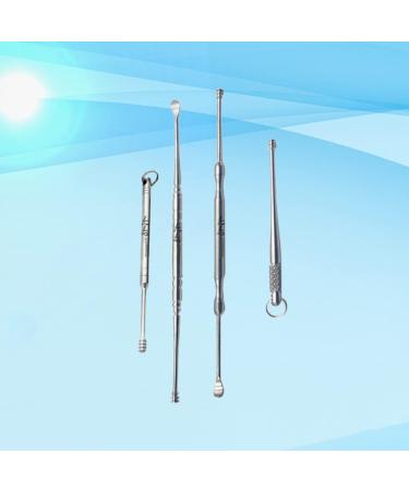 DOITOOL Earwax Removal Tool 4pcs Titanium Alloy Double-Headed Earscoop Set - Ear Cleaning Kit for Ear Care (Random Style Silver) - Buy Online on GoSupps.com