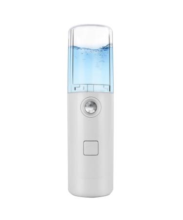 Nano Facial Mister Mini Portable Mist Sprayer Face Humidifier USB Rechargeable Handy Skin Care Machine for Face Hydrating  Daily Makeup  Eyelash Extensions (White)