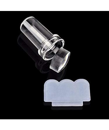 2pcs Clear Silicone Jelly Stamper with Scraper Clear Nail Art Jelly Stamper Nail Art Stamping Stamper for Manicure Tools Xmas Gifts Clear - Buy Online on GoSupps.com