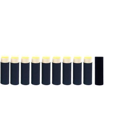 Paperboard Lip Balm Tubes Cardboard Krafts Lipstick Tube Empty Lip Balm Container Round Paper Solid Perfume Tubes 10pcs (Black)