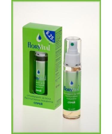 FLORY VITAL SPRAY - STIMULANT FOR HAIR With Soy Protein D-Panthenol and Vitamin F for Reduce Hair Breakage Improving the Strength and Elasticity of the Hair & Stimulates Growth Paraben Free 50ml