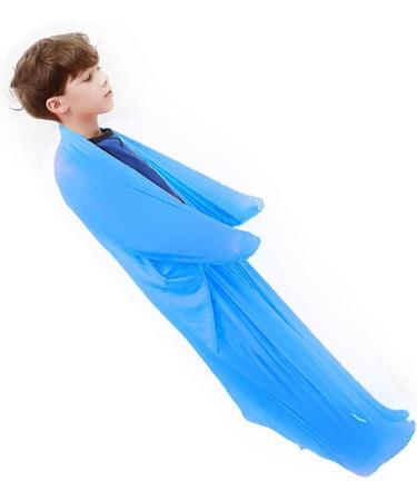 Bossge sensory body sock for children full body sock for adults offers deep pressure entry relaxing sensory toy for autistic children with sensory processing disorder S/small-69*102cm sky blue
