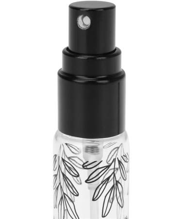 10ml Port Glass Perfume Bottle with Atomizer - Empty Travel Spray - Refillable Makeup Perfumery (New Silver Leaf - Buy Online on GoSupps.com