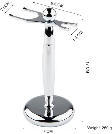 Stylish Stainless Steel Razor Holder for Men - 17cm Practical Shaving Brush Stand | Perfect Gift for Home & Travel - Buy Online on GoSupps.com