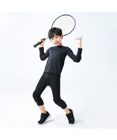 Blaward Kids Boys Basketball Compression Pants with Knee Pads 2 Pack - Black Small - Buy Online on GoSupps.com