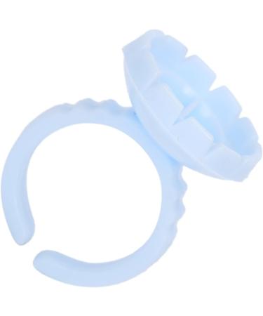 Eyelash Extension Glue Ring Cup 1.5cm / 0.6in Stable Wearing Easy To Wear Eyelash Glue Ring Cup Strong Flexibility for Professional Use(A pack of 100 blue) - Buy Online on GoSupps.com