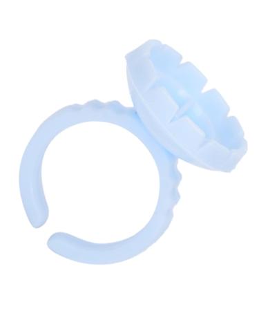 100Pcs Disposable Glue Rings for Eyelash Extensions - Blue Lash Glue Holders | Best Accessory for Eyelash Application - Buy Online on GoSupps.com