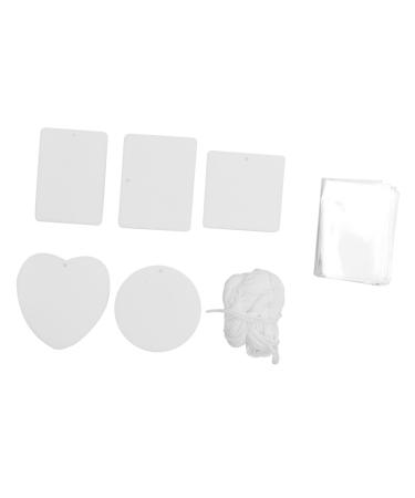 PartyKindom 1 Air Freshener Essential Oil Diffuser Necklace Pads Pink Camping Kettle Diffuser Scented Pad Diy Pad Air Diffuser Scented Pendant Making Materials Car Perfume White Felt