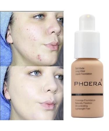 Phoera Soft Matte Full Coverage Liquid Foundation Makeup - 104 Buff Beige - Buy Online on GoSupps.com