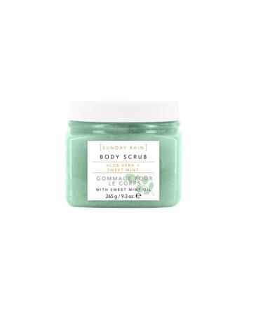 Sunday Rain Aloe Vera & Gentle Mint Body Scrub for Dry Skin Vegan & Cruelty Free 265g
