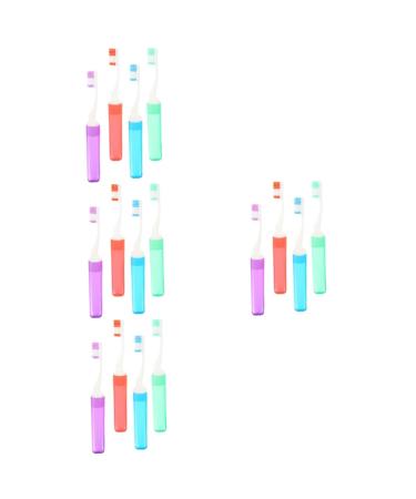 Frcolor 16 Stk Travel Fine toothbrush toothbrush pregnant toothbrush soft travel toothbrush light children toothbrush camping toothbrush foldable cleaning brush steel struts travel pp