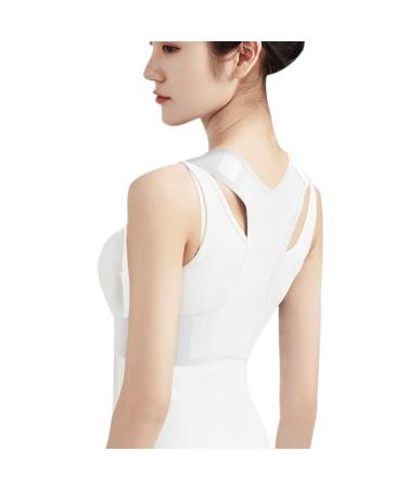Lewey Invisible Posture Corrector for Women Back Straightening Belt Hunchback Prevention Body Shape Correction Device (Color : White Size : S (height 155-165cm)) S (height 155-165cm) White