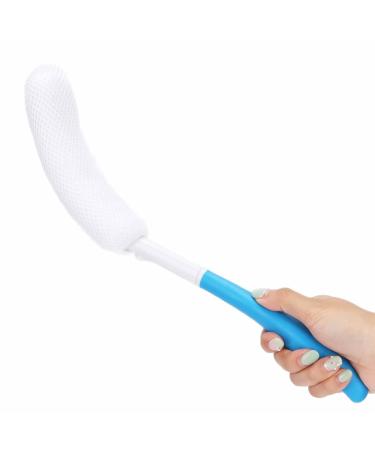 Long bathing brush curved handle soft sponge body cleaning peeling shower brush tailwascher body peeling for wet or dry brushes - Buy Online on GoSupps.com