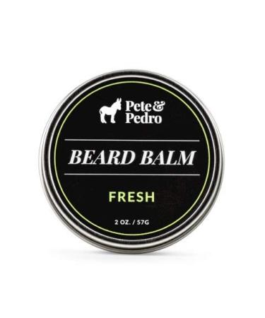 Pete & Pedro FRESH BEARD BALM Clean Musk & Teak Wood Scent | 100% Natural & Organic Ingredients | Light-Hold Hydrates Softens Skin Reduces Itch Frizz & Flakes | As Seen on Shark Tank 2 oz.