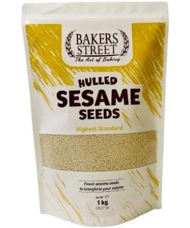 Bakers Street | Sesame Seeds Hulled 2X1Kg ( 2Kg )Raw | GMO Free | Vegetarian & Vegan | Halal Certified - Buy Online on GoSupps.com