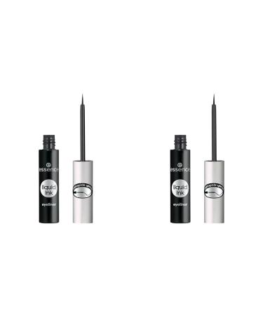Liquid Ink Black Eyeliner (Pack of 2) Black 3 ml (Pack of 2)