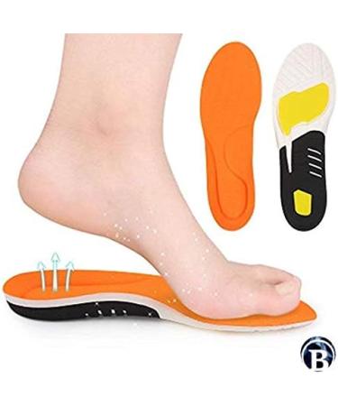 Premium Comfort Arch Support Insoles for Plantar Fasciitis | Gel Orthotic Inserts for Men & Women | Best Shock Absorption for Low Arch to Flat Feet - Size Small - Buy Online on GoSupps.com