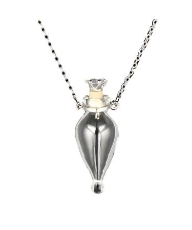 Lodmloer Memorial Sacific Hall chain clear crown stopper ball heart glass mini-glass necklace to open fire burial souvenir memory jewelry urn lanugo necklace with essential oils 1 60cm