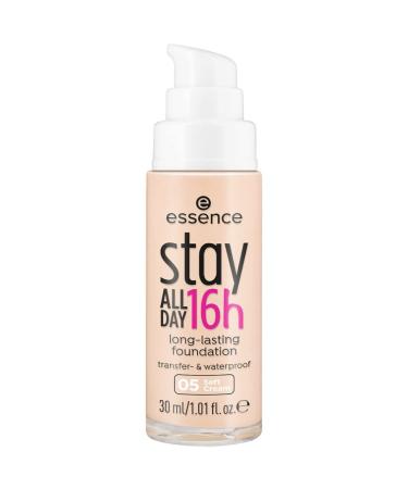 Essence Stay All Day Foundation 16h - Waterproof Vegan Oil-Free Long-Lasting Makeup - No. 05 Soft Cream (30ml) - International Shipping Available - Buy Online on GoSupps.com