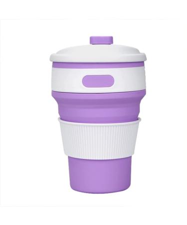 MOILO folding cups outdoor sports telescopic cups silicone folding cups outdoor coffee cups drinks cups (Liaci 12oz) Liaci 12oz