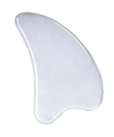 8.2cm Gua Sha Facial Tool Natural White Crystal Scraper Spa Universal Facial Beauty Gua Sha Pad Face Eye Neck Body Gua Sha Massage Tool