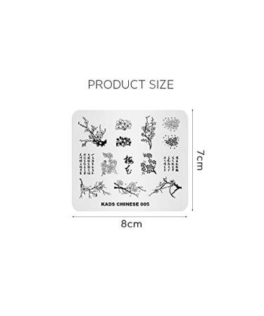 Chinese Style Geometry Nail Stamping Plate - KADS DIY Manicure Stencil Tool (CN005) - Buy Online on GoSupps.com