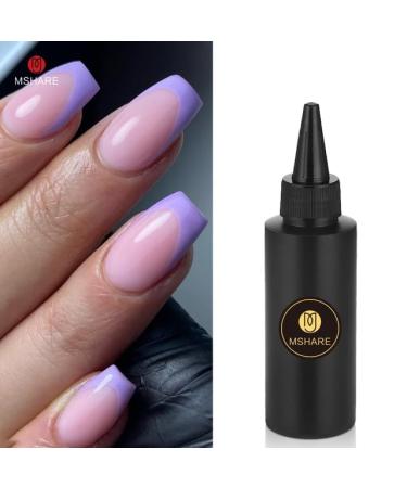 100ml Milky Pink Jelly Nails Gel Polish Translucent Semi-Permanent UV Led Gel Cure with Lamp - (Color: Jelly Pink 09)