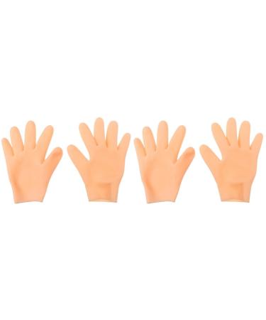 Healeved 2 Pairs Moisturizing Gloves Anti- Cracking Mitten Moisturizing Gel Mittens Exfoliate Glove Whitening Gloves Dry Skin Care Gloves Nourishing Grade Sebs Hand Cream Fingerless Women's