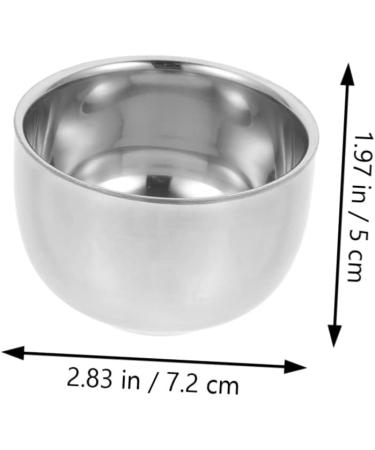 Beaupretty Bartbrush Bowl - Farmhouse Men's Grooming Essentials | Roman Caes Household Appliances | Metal 304# Steel & Aluminum Shave Dishes | Perfect Gifts for Men - 7.2x7.2x5cm - Buy Online on GoSupps.com