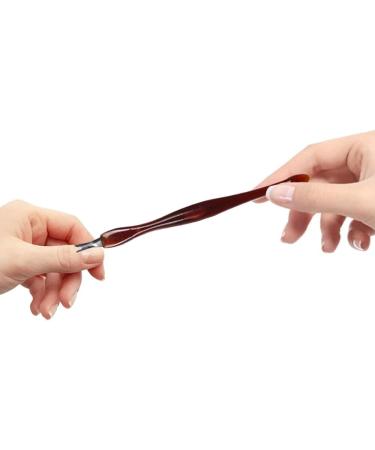 3 Pcs Cuticle Trimmer & Remover Set | Nail Cuticle Pusher & Cleaner Tool - Brown - Buy Online on GoSupps.com
