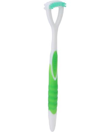 Buy Premium Silicone Tongue Cleaner - Hygienic Oral Brush for Fresh Breath | Long Handle Bacteria Inhibitory Odorless - Green - Buy Online on GoSupps.com