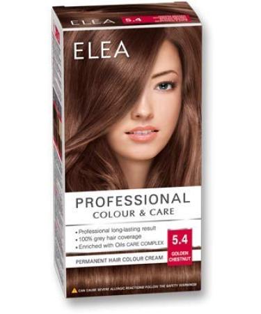 ELEA PROFESSIONAL PERMANENT HAIR COLOR CREAM 54 GOLDEN CHOICE WITH OILS CARE COMPLEX
