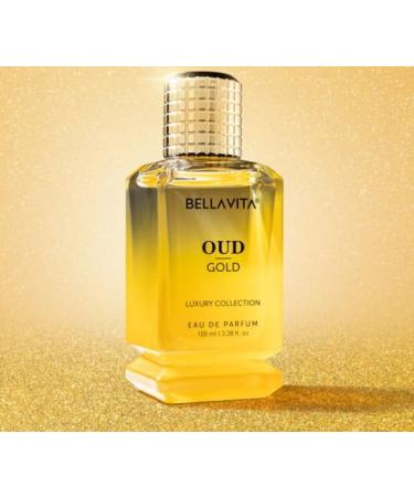 Oud Gold Luxury Premium Arabic Collection Eau De Parfum With Notes of Gourmand Floral Strong Long Lasting Intense Oudh Fragrance Scent Spray 100 ML 3.38 Floz.
