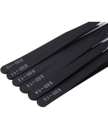 kawehiop 6 Pieces Anti-Static Tweezers Stainless Steel Eyebrow Nipper Remover Jewelry Crafting Repair Maintenance Tools - Buy Online on GoSupps.com