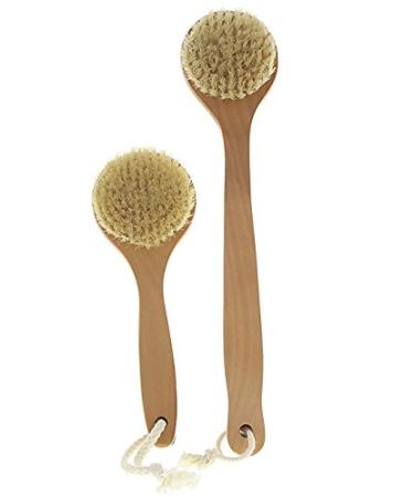 Bath brush with round head Kosmetex sauna brush with long or short handle short