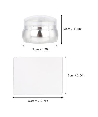 Silicon Nail Art Stamper with Lid - Perfect for Beginners & Professionals - Silver Schaber Stamper for Nail Studios & Nail Art Schools - Buy Online on GoSupps.com