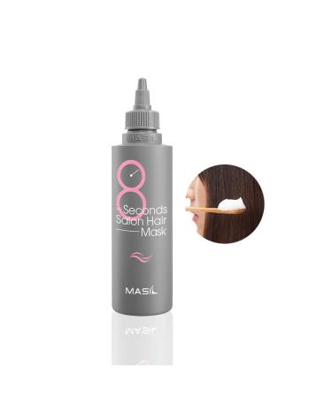 Masil 8 Seconds Salon Hair Mask 3.38floz Travel Portable Dry Damaged Hair Deep Conditioning Hydrating Curly Colored Frizzy Hair Treatment Shine Gloss