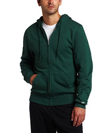 Soffe Men's Training Fleece Zip Hoodie Sweatshirt Small Dark Green
