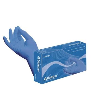 Dash Alasta Nitrile Gloves - Violet Blue - 3.1 mil - Box of 100 (L) - Powder Free - Protective Gloves for Multiple Purposes