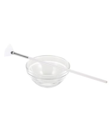 Ipetboom Fan Face Brush and Mask Mixing Bowl Set Beauty Facial Mud Body Lotion Applicator Tool with Facial Bowl for Facial Spa Peel Acid Brushing.