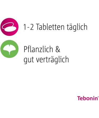 Tebonin Intensive 120 mg - 60 Tablets for Tinnitus Relief | Ginkgo Biloba Extract for Ear Noise & Dizziness Support | Buy Online Internationally - Buy Online on GoSupps.com