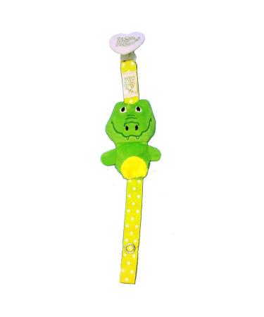 Zigozago - Pacifier chain with a plush crocodile