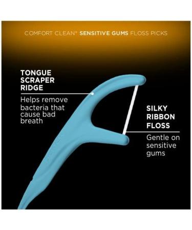 Dentek Comfort Clean Floss Picks Cool Mint 150 ea - Dental Floss for Gentle and Effective Cleaning - Buy Online on GoSupps.com