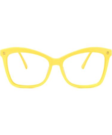 Buy VOOGLAM Butterfly Blue Light Glasses for Women - Anti-UV Eyestrain Relief Libby Yellow - Perfect for Computer Phone & TV Use - Buy Online on GoSupps.com