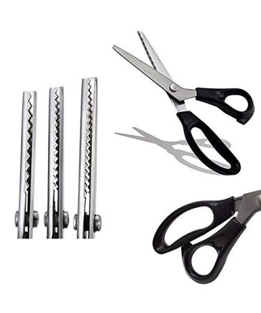 Stainless Steel Fabric Paper Pinking Craft Scissors - Zig Zag Serrated Edges - 4mm Size - for Embroidery, Sewing, and Upholstery - Buy Online on GoSupps.com